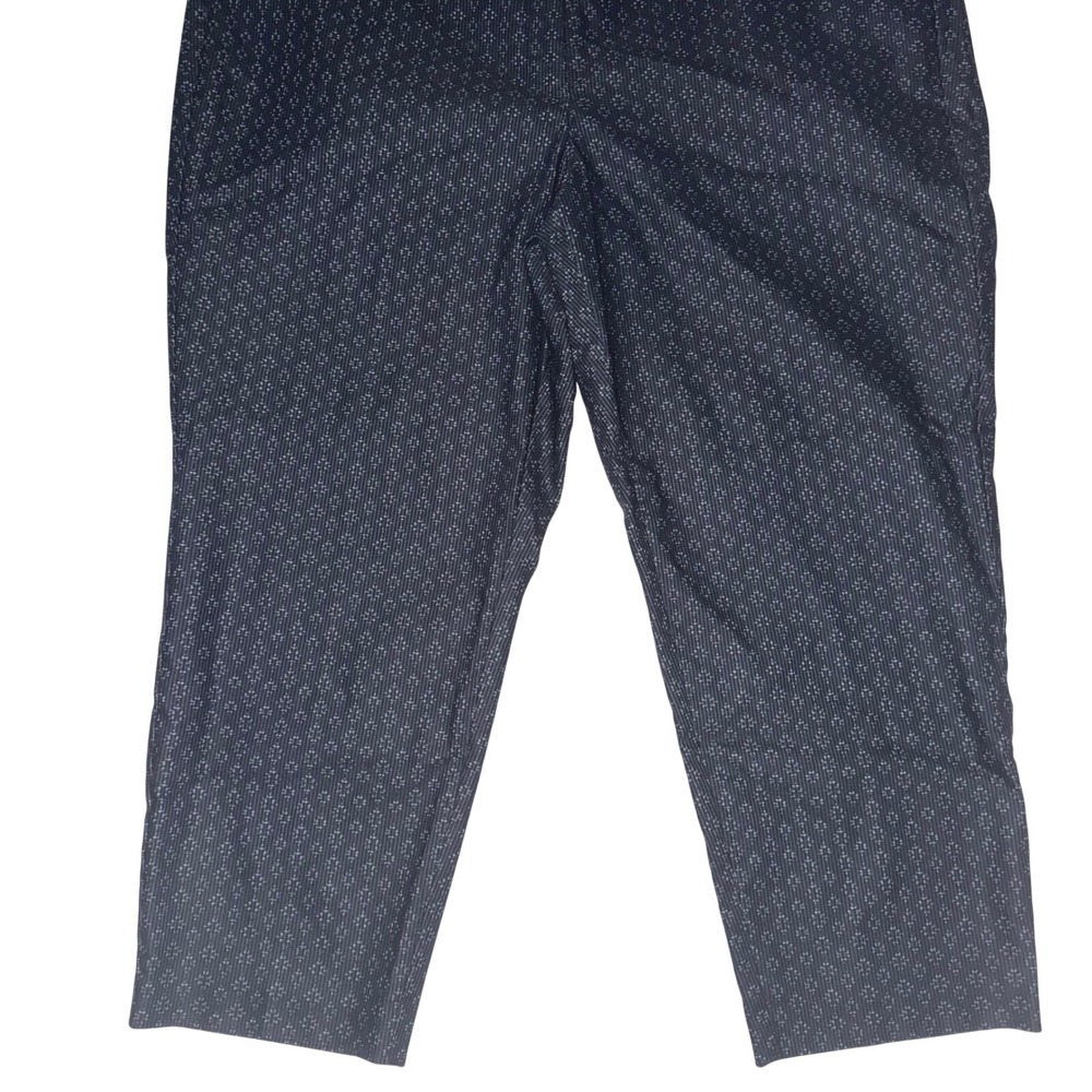 Lane‎ Bryant Womens Pants Blue 24 Petite Geometric Print Cropped Business Casual - Picture 4 of 8